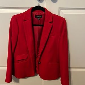 Talbots petite red wool blend blazer size 10P.